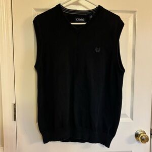 Chaps Black Knit Sweater Vest